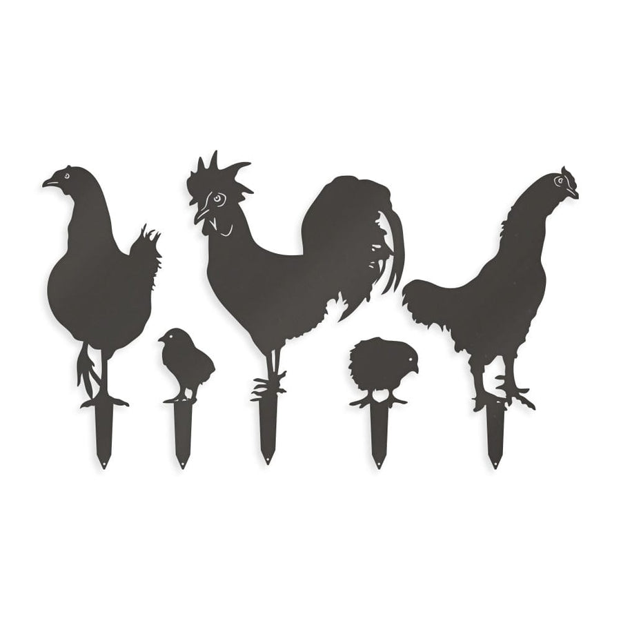 Chicken Yard Signs - 5 Metal Yard Signs