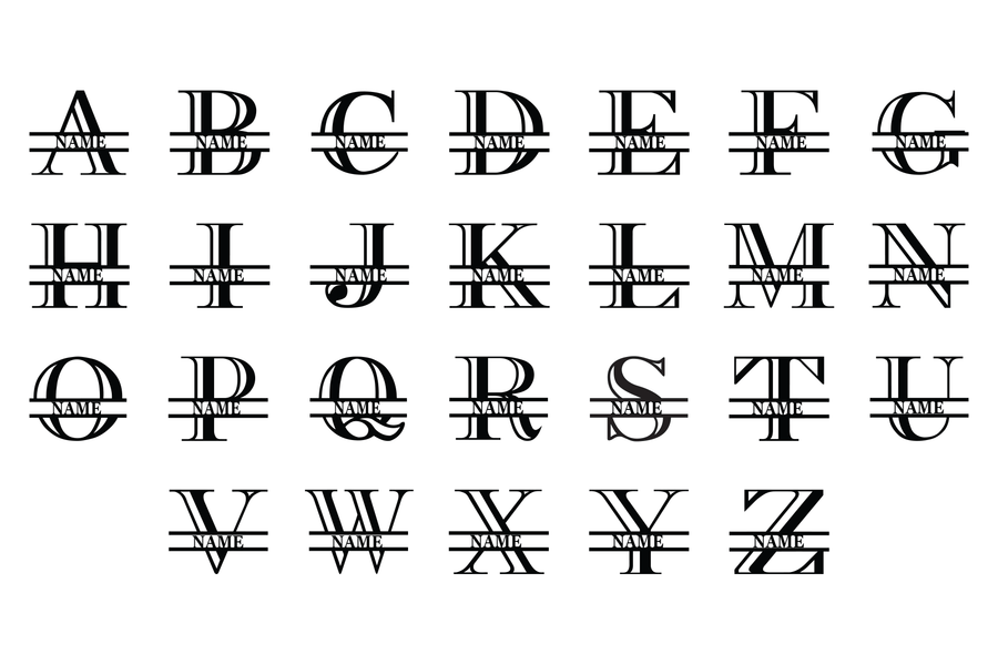 Classic Carved Letter Monogram