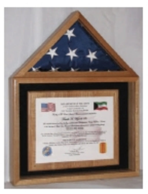 Certificate and American Flag Display Case., , The Military Gift Store, Certificate and Document Frame