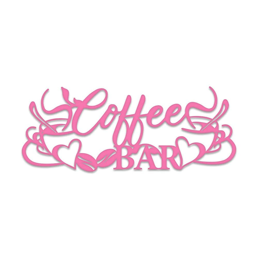 Coffee Bar with Mugs - Metal Sign - Monogram Metal Shop