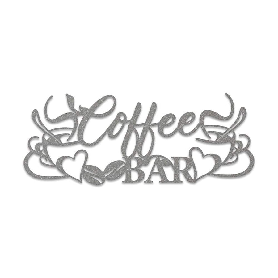 Coffee Bar with Mugs - Metal Sign - Monogram Metal Shop