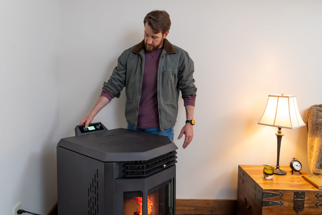 HP22 2,800 sq. ft. Pellet Stove with 55-lb Hopper in Black