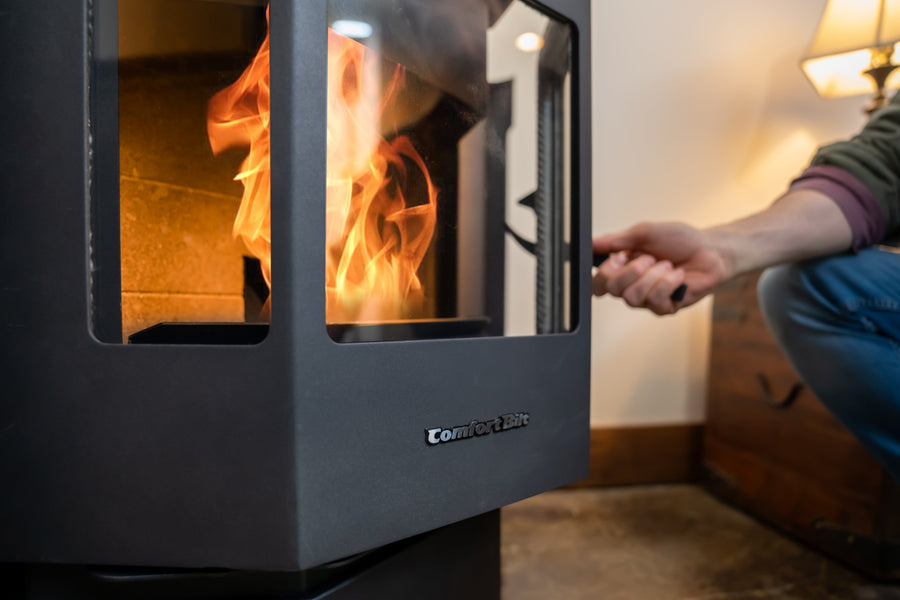HP22 2,800 sq. ft. Pellet Stove with 55-lb Hopper in Black
