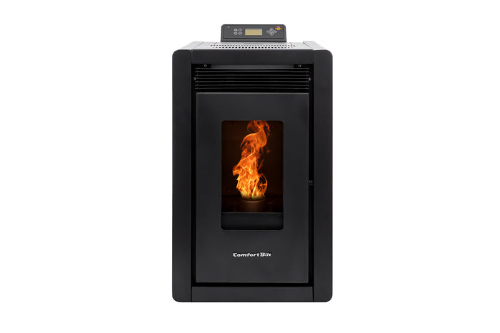 Alpine HP40 1,500 sq. ft. Small Pellet Stove with a 25-lb Hopper in Black