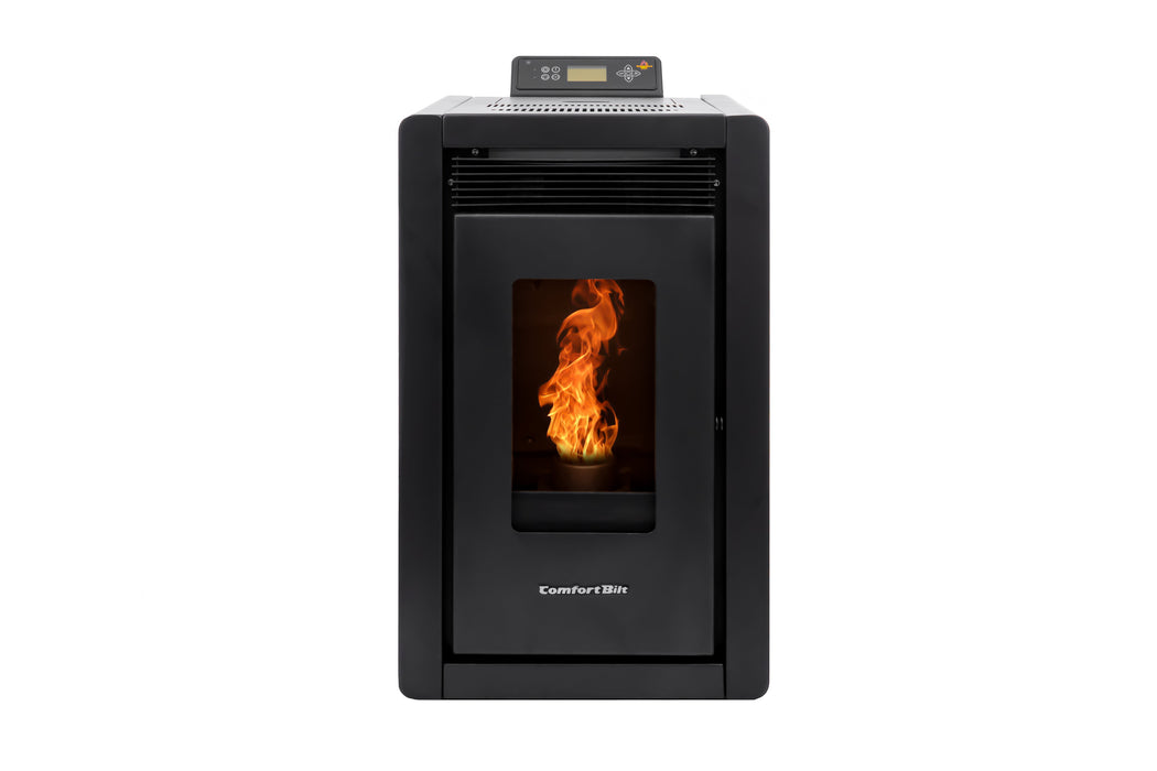 Alpine HP40 1,500 sq. ft. Small Pellet Stove with a 25-lb Hopper in Black