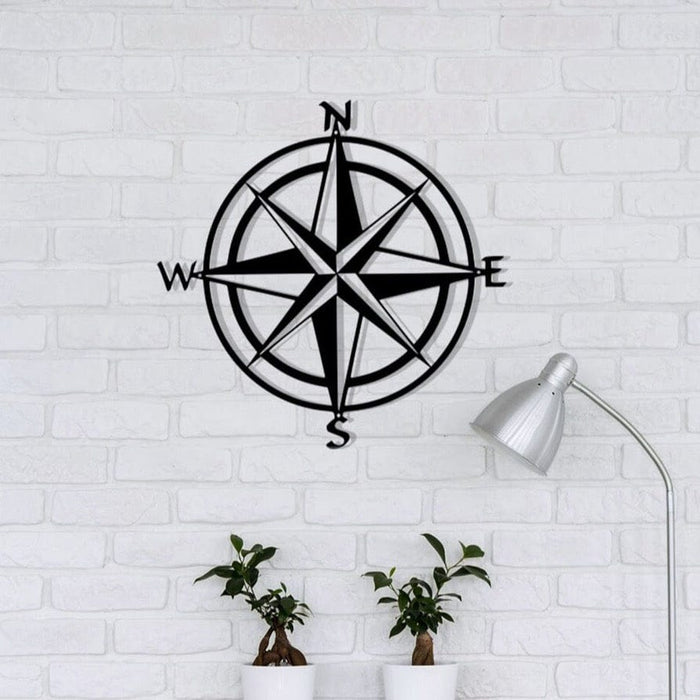 Compass Metal Sign - Nautical Compass