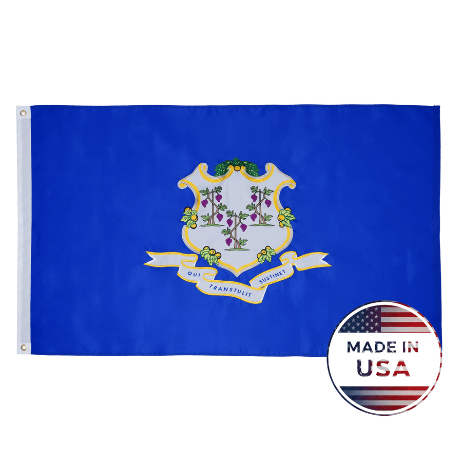 Connecticut State Flag shown flat