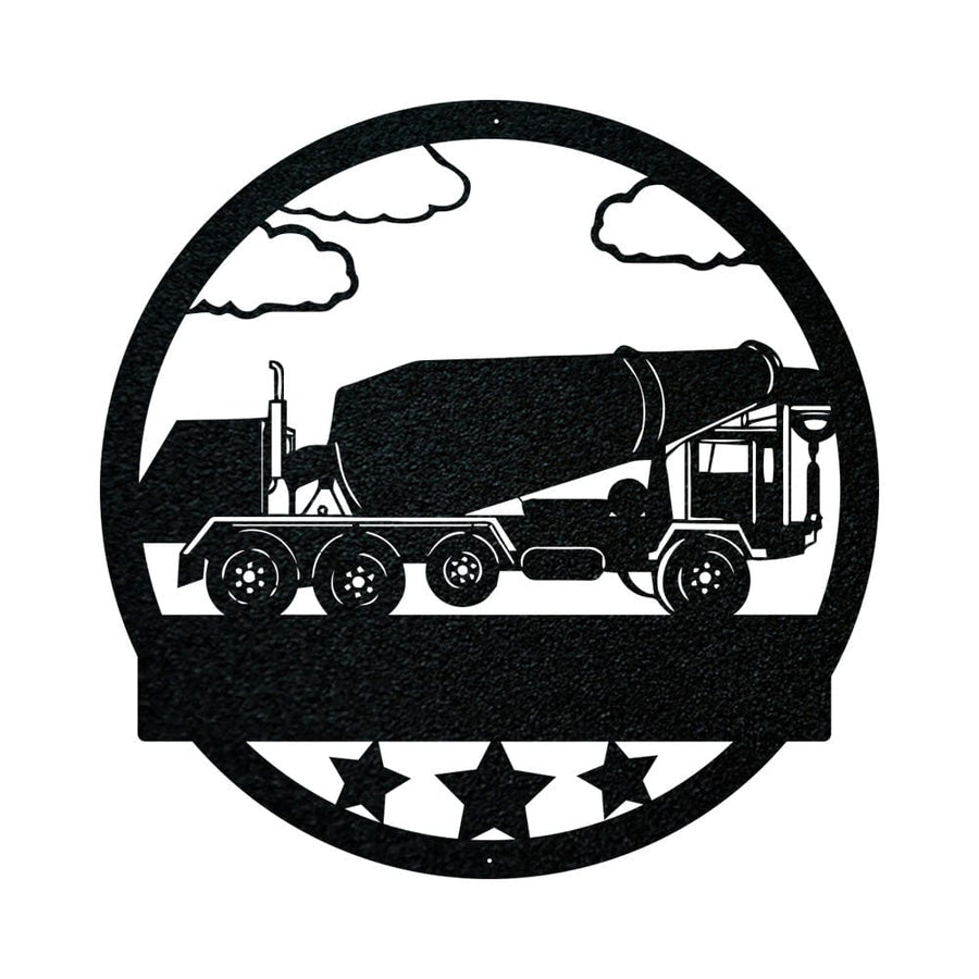 Concrete Mixer Sign - Personalized Metal Wall Decor Gift | Construction Collection