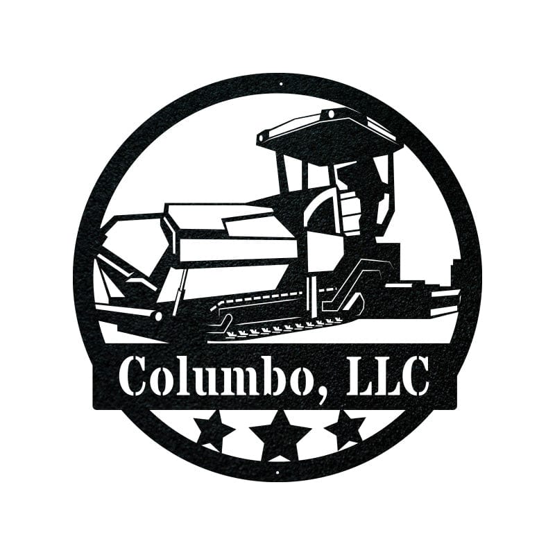 Tracked Asphalt Paver - Personalized Metal Sign | Construction Equipment Gift