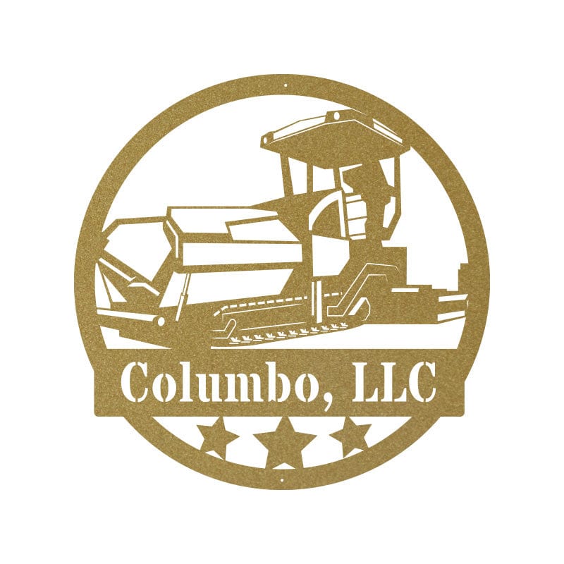 Tracked Asphalt Paver - Personalized Metal Sign | Construction Equipment Gift