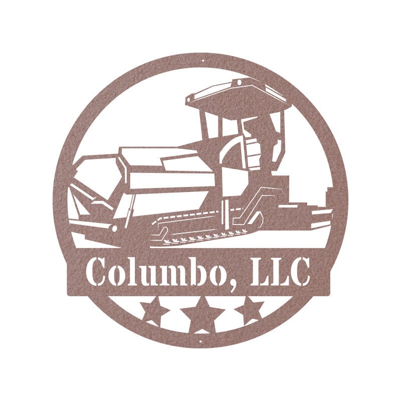 Tracked Asphalt Paver - Personalized Metal Sign | Construction Equipment Gift
