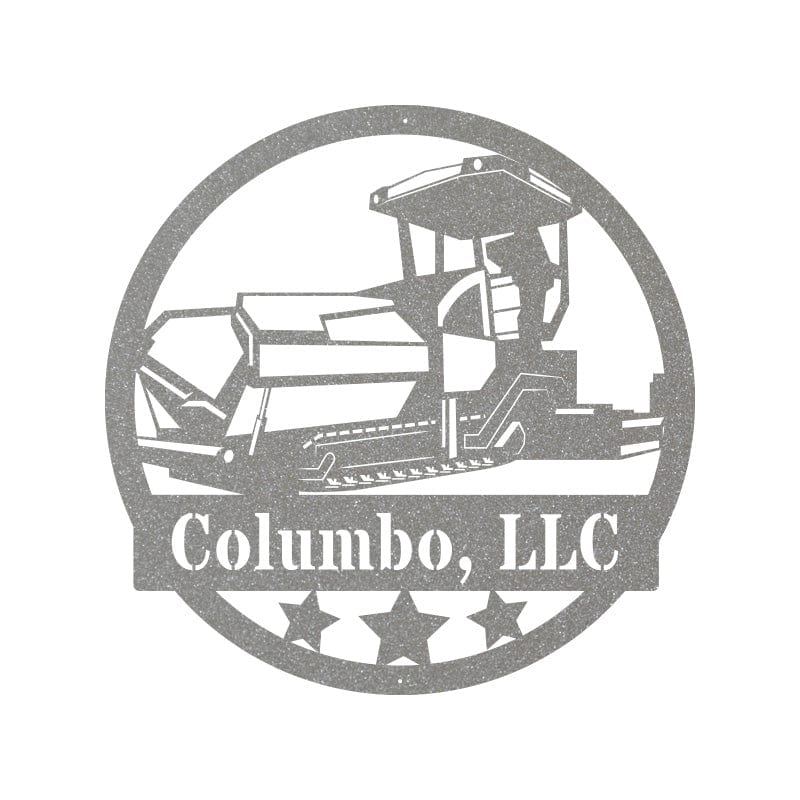 Tracked Asphalt Paver - Personalized Metal Sign | Construction Equipment Gift
