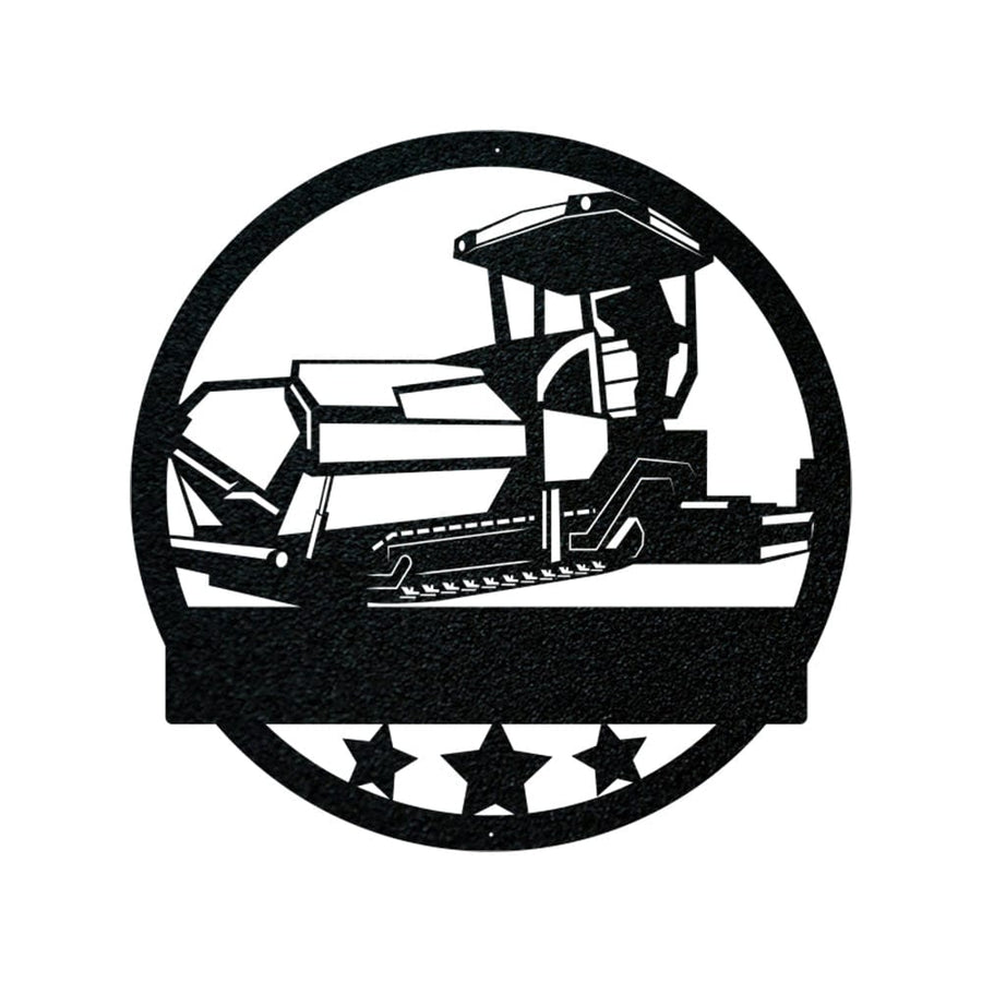 Tracked Asphalt Paver - Personalized Metal Sign | Construction Equipment Gift