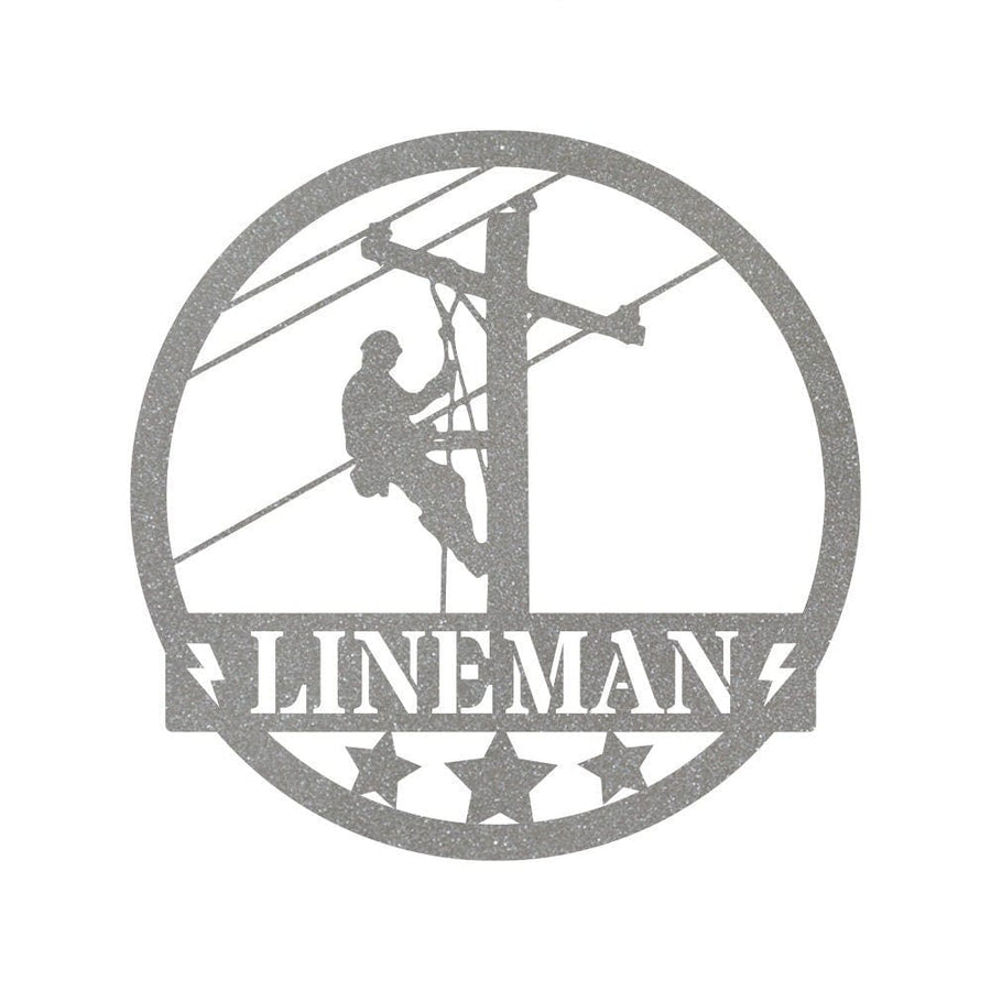 Lineman Metal Sign - Custom Personalized Electric Line Worker Gift | Durable Powder Coated
