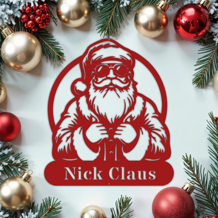COOL SANTA Personalized Metal Sign
