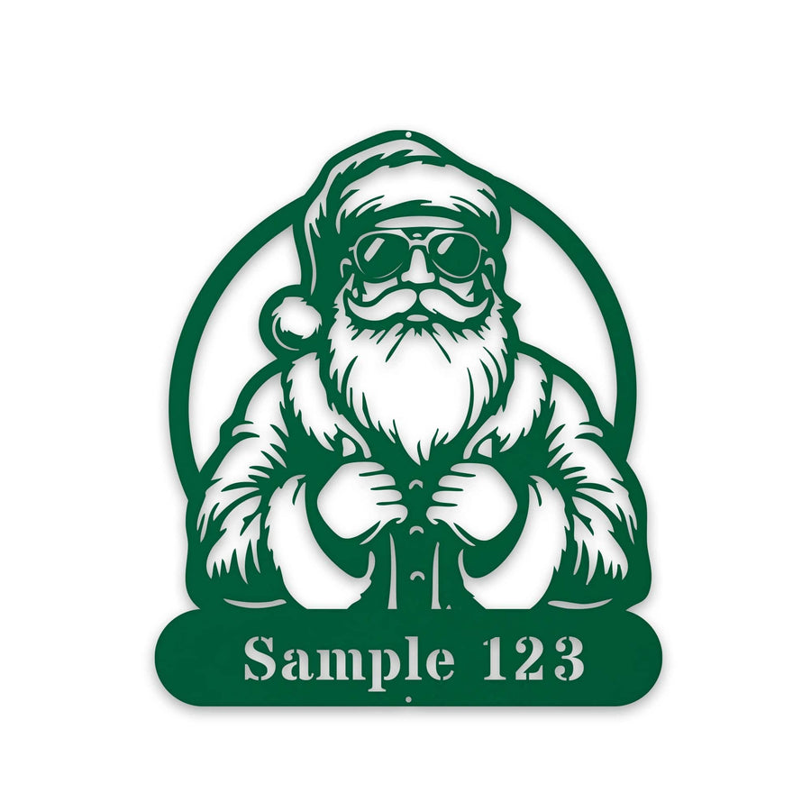 COOL SANTA Personalized Metal Sign