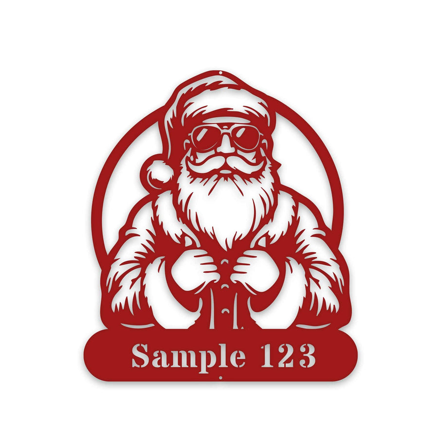 COOL SANTA Personalized Metal Sign
