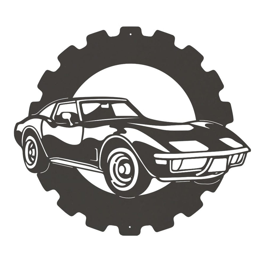 Corvette Classic Car - Metal Car Collection Sign
