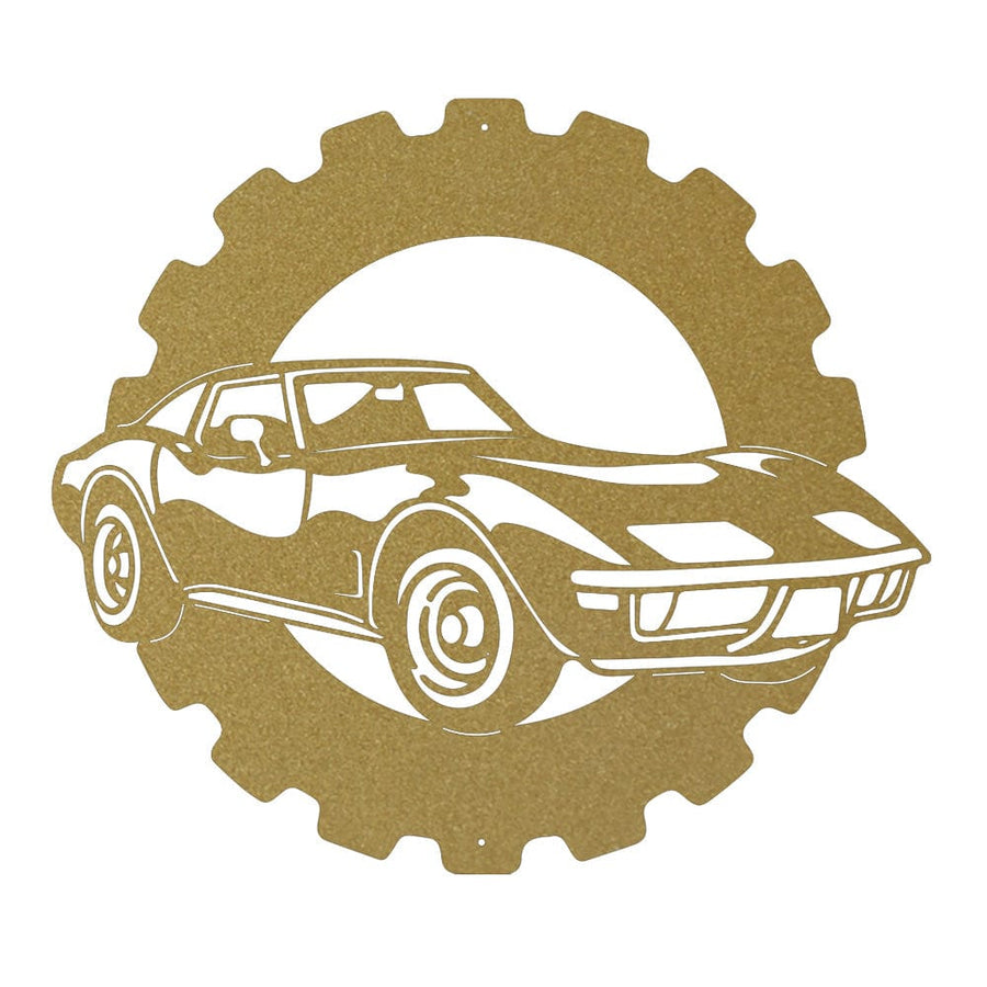 Corvette Classic Car - Metal Car Collection Sign