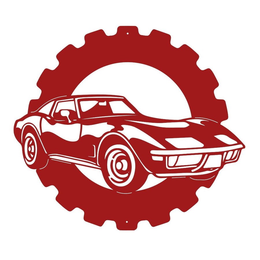 Corvette Classic Car - Metal Car Collection Sign