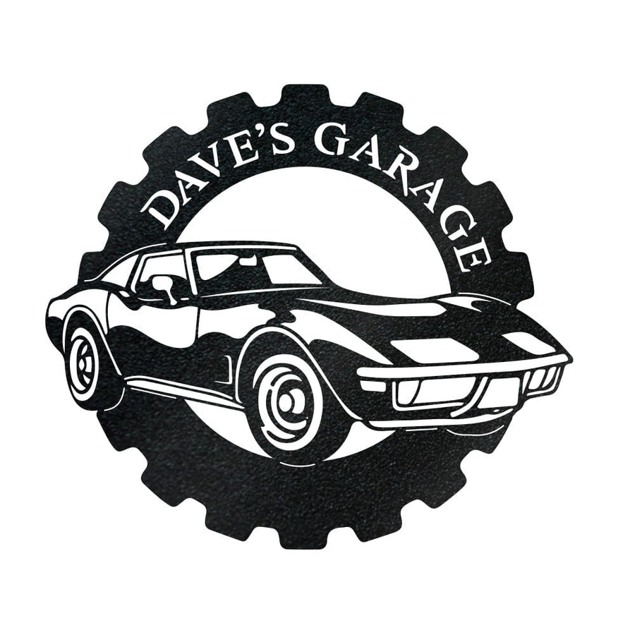 Corvette Classic Car - Metal Car Collection Sign