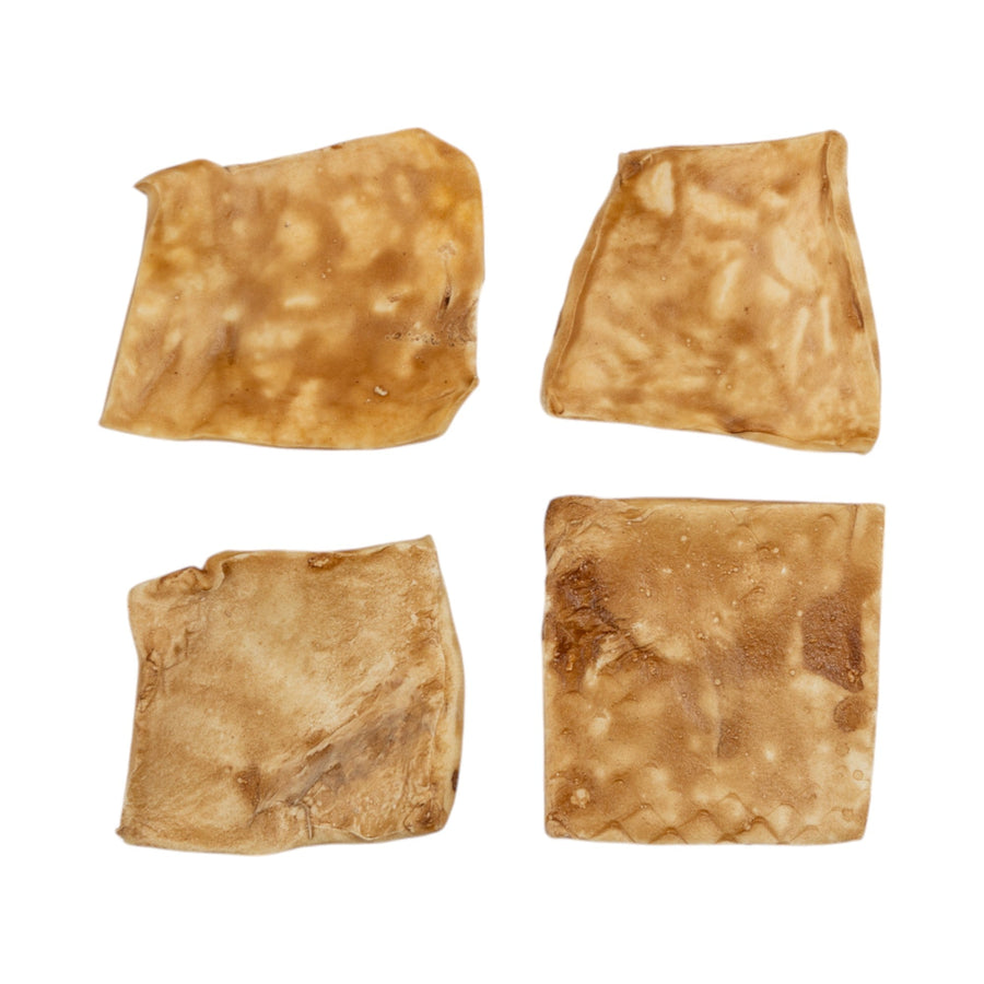 Country Living 4” x 4” Beef Cheek Chip Dog Treats – Chicken Flavor – 5 Count Bag – All-Natural, High-Protein, Long-Lasting Dog Chews
