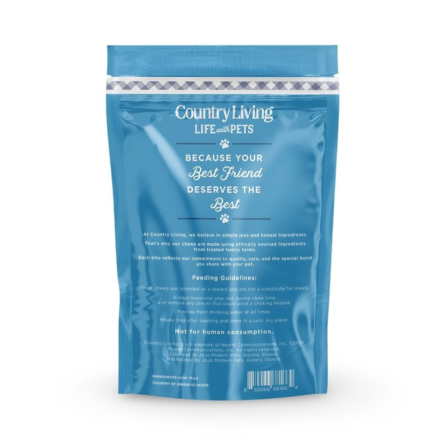 Country Living 5”-7” Cow Tails Dog Chews – 10 Count Bag – All-Natural, Single-Ingredient, Long-Lasting Beef Chews – High-Protein, Grain-Free – Promotes Dental Health