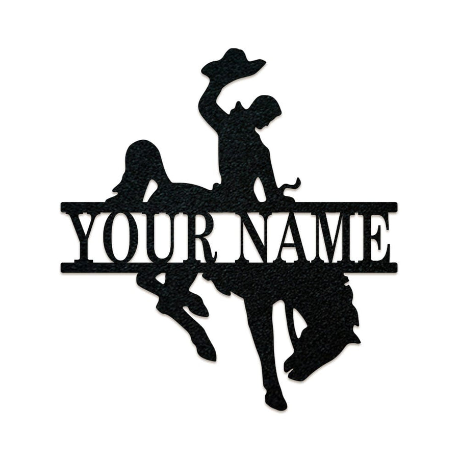 Cowboy Split Bucking Bronco Monogram