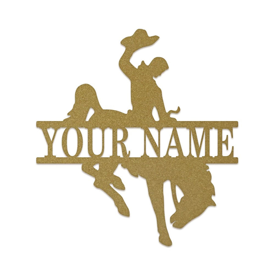 Cowboy Split Bucking Bronco Monogram