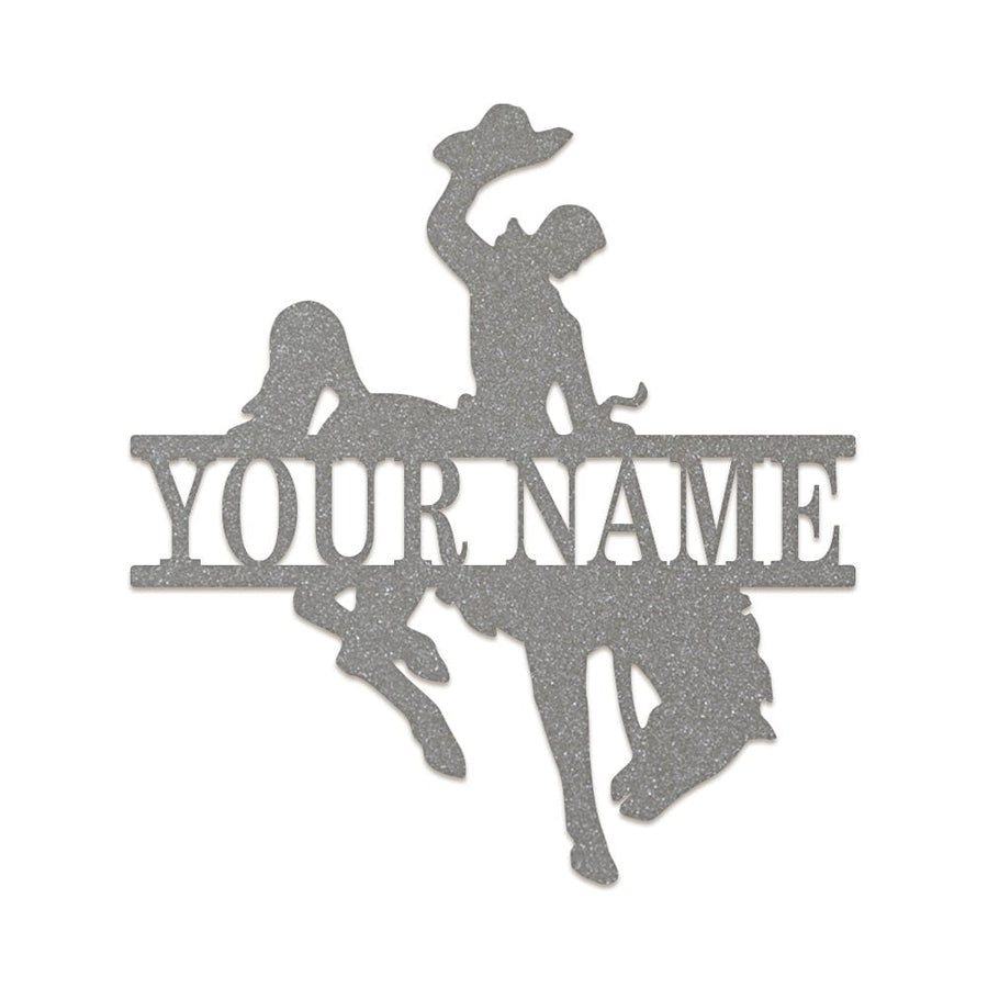 Cowboy Split Bucking Bronco Monogram