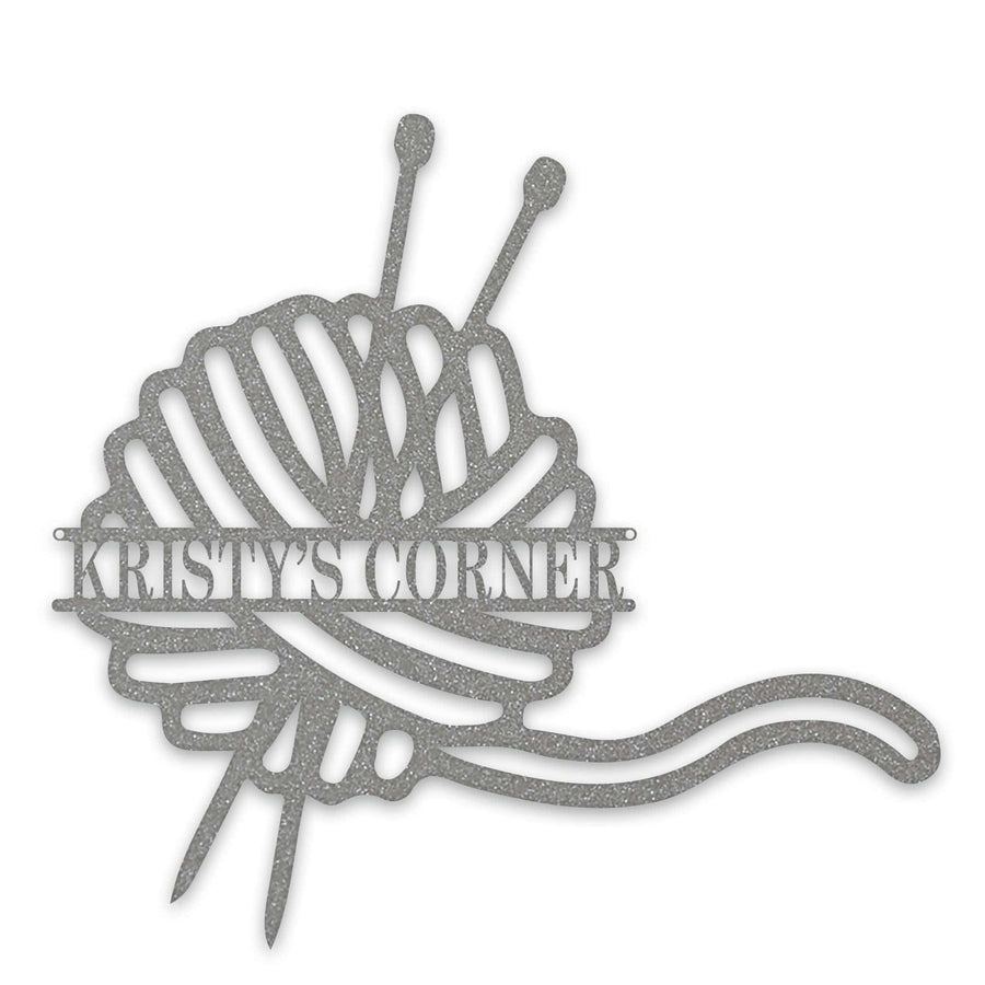Craft Room -Yarn and Knitting Needles Personalized metal sign