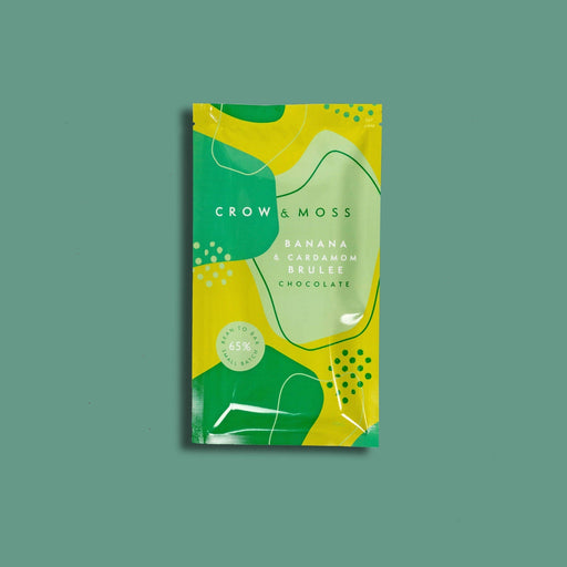 Crow & Moss Chocolate - Banana Cardamom Brulee Chocolate Bar 65% - Case of 15 - Dark Chocolate Inclusion Bar | Delivery near me in ... Farm2Me #url#