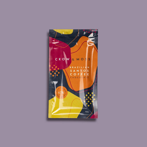 Crow & Moss Chocolate - Brazilian Santos Coffee Chocolate Bar 67% - Case of 15 - Dark Chocolate Inclusion Bar | Delivery near me in ... Farm2Me #url#