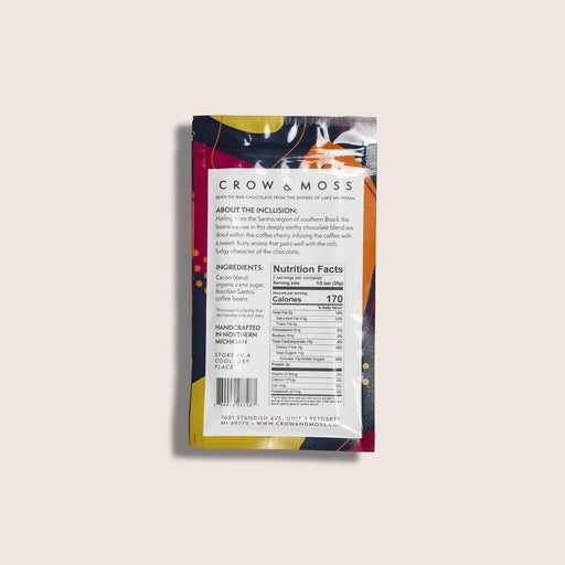 Crow & Moss Chocolate - Brazilian Santos Coffee Chocolate Bar 67% - Case of 15 - Dark Chocolate Inclusion Bar | Delivery near me in ... Farm2Me #url#