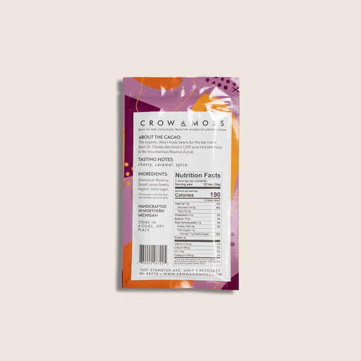 Crow & Moss Chocolate - Dominican Republic Zorzal Chocolate Bar 70% - Case of 15 - Single Origin Dark Chocolate Bar | Delivery near me in ... Farm2Me #url#