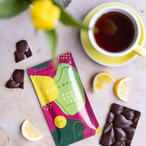 Crow & Moss Chocolate - Earl Grey Tea Chocolate Bar 67% - Case of 15 - Inclusion Dark Chocolate Bar | Delivery near me in ... Farm2Me #url#