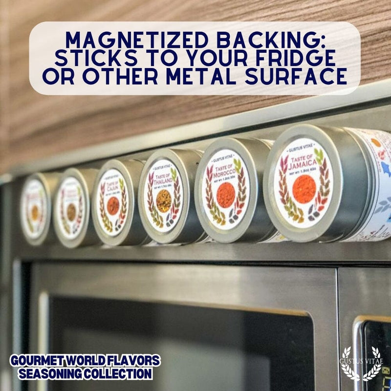 Cuisines of the World Gourmet Seasonings Collection - 6 Tins Collections & Gift Sets Gustus Vitae