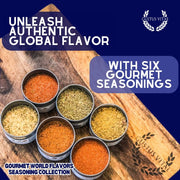 Cuisines of the World Gourmet Seasonings Collection - 6 Tins Collections & Gift Sets Gustus Vitae