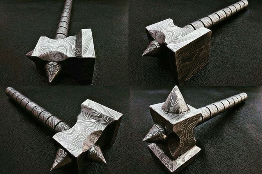 custom hand made Damascus steel hammer DK-0081