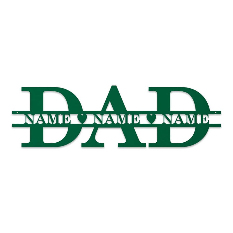 Dad & Family Names Custom Metal Sign