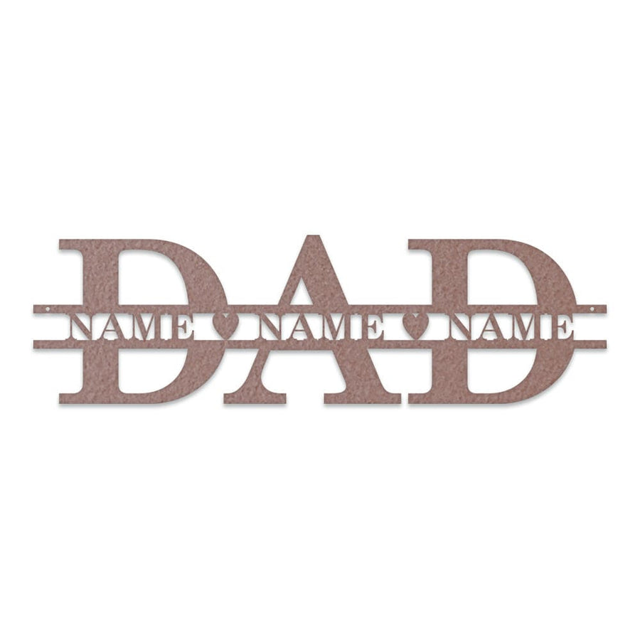 Dad & Family Names Custom Metal Sign