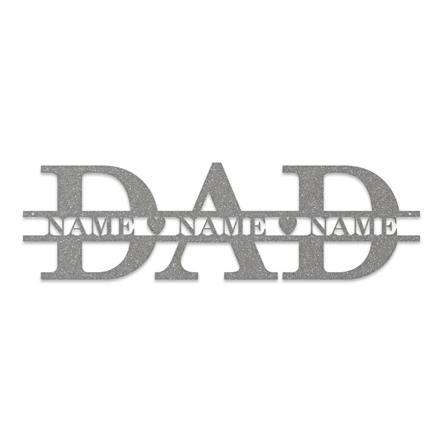 Dad & Family Names Custom Metal Sign