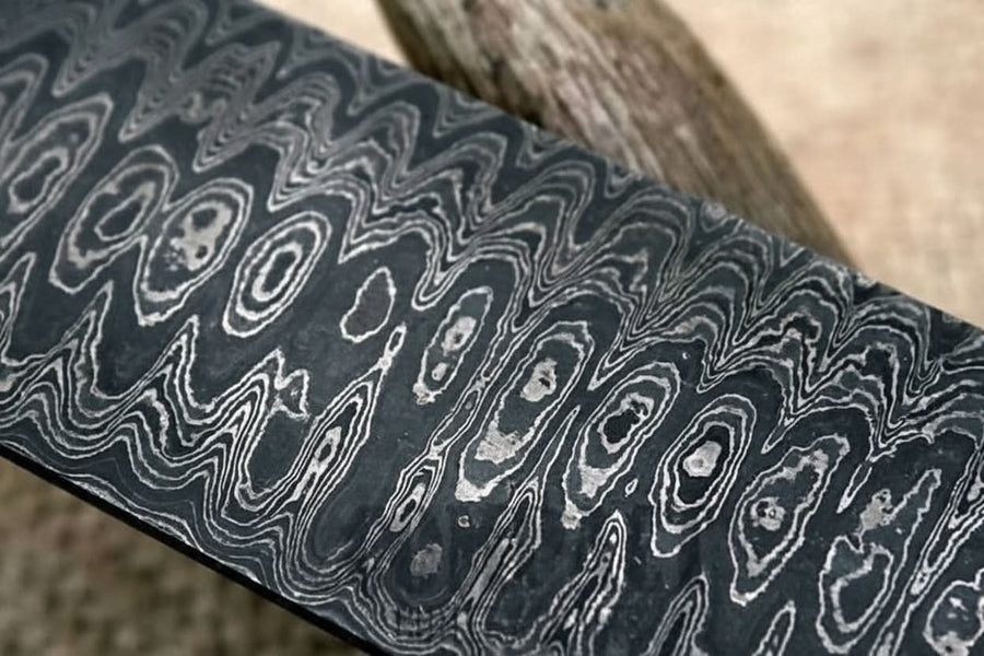 Damascus Steel 15" x 1.75" Blank Billet (Ledder) for Knife Making
