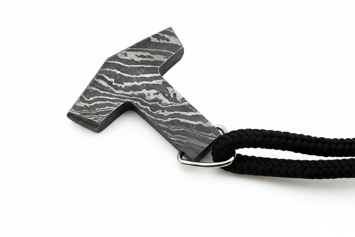 DE-0014 Custom Handmade Damascus steel Viking pendant /Thor Hammer Pendant/Jeweller