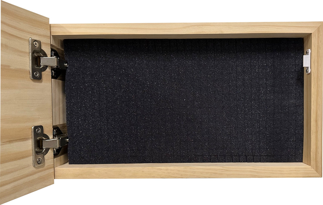 Dont Tread On Me Secure Decorative Wall-Mounted Gun Cabinet (Stripes)