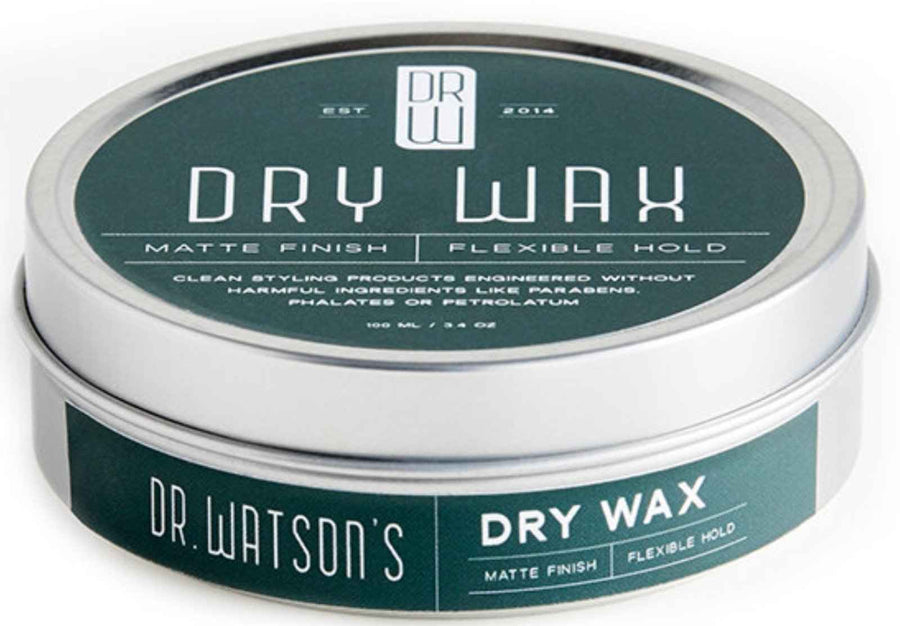 Closed Dr. Watson's hair styling Dry Wax jar