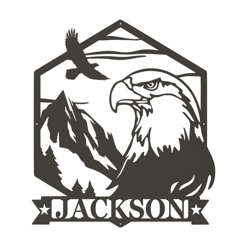 Eagle Mountain Scene Monogram
