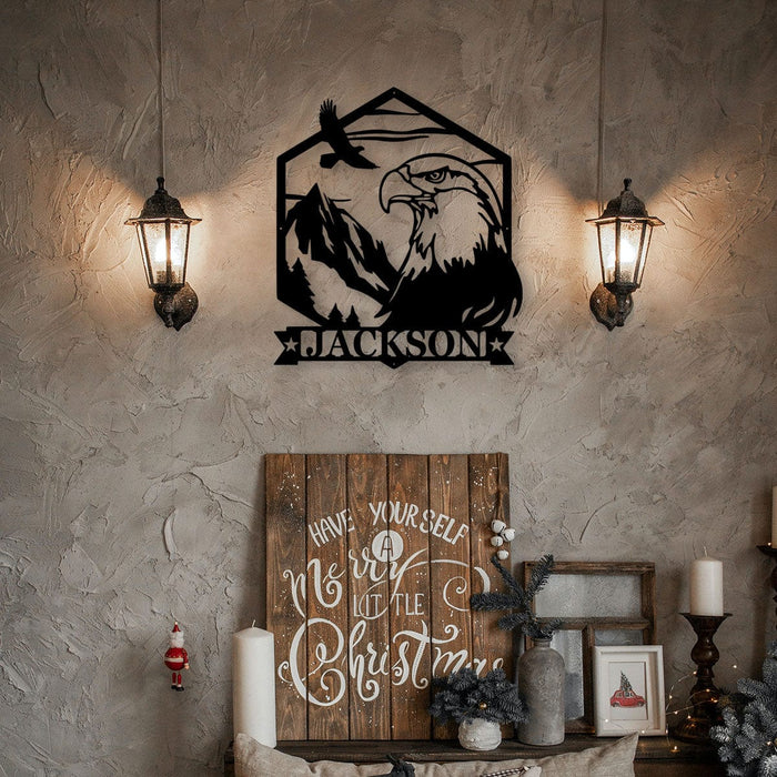 Eagle Mountain Scene Monogram