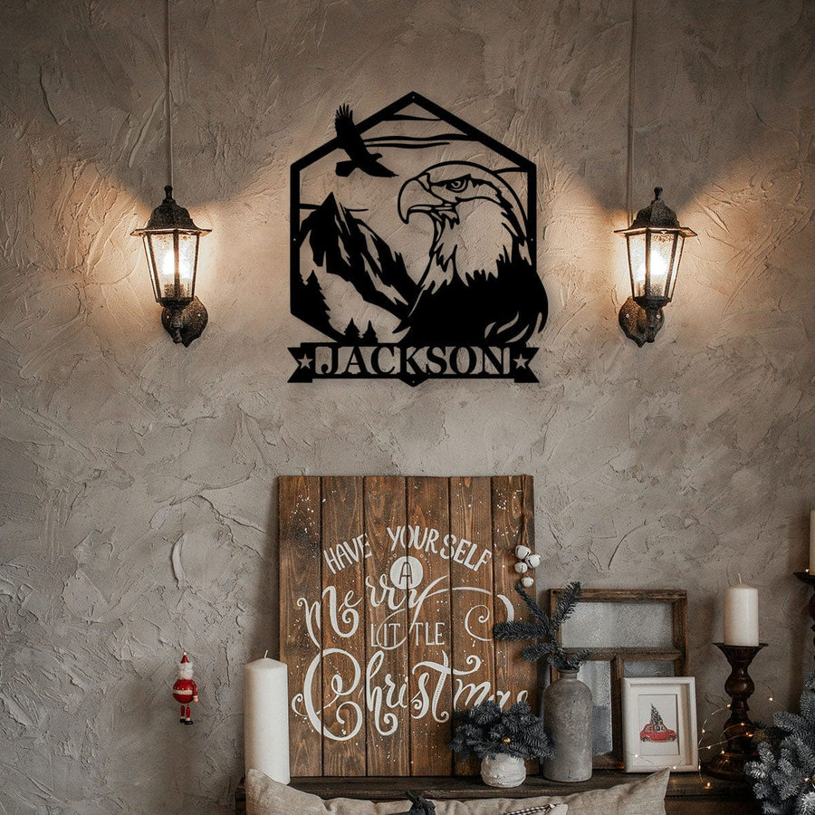 Eagle Mountain Scene Monogram