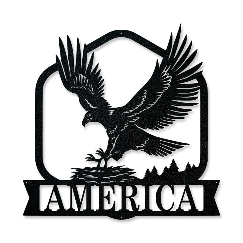 Eagle’s Nest Monogram - Metal Wall Art Décor